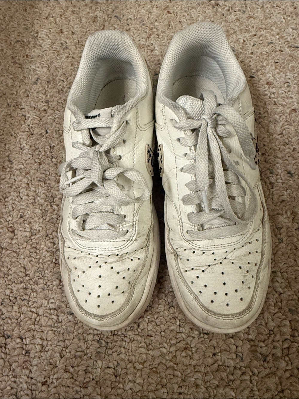Nike Court Vision Low Leopard Swoosh Sneakers | Women’s Size 7 - Picture 2 of 8